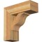 Ekena Millwork Funston Block Rough Sawn Bracket w/ Offset Brace, Western Red Cedar, 8"W x 22"D x 22"H BKT0806X22X22FST05RWR - alternate 1